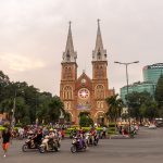 The Saigon Central Post Office and the Notre Dame Cathedral